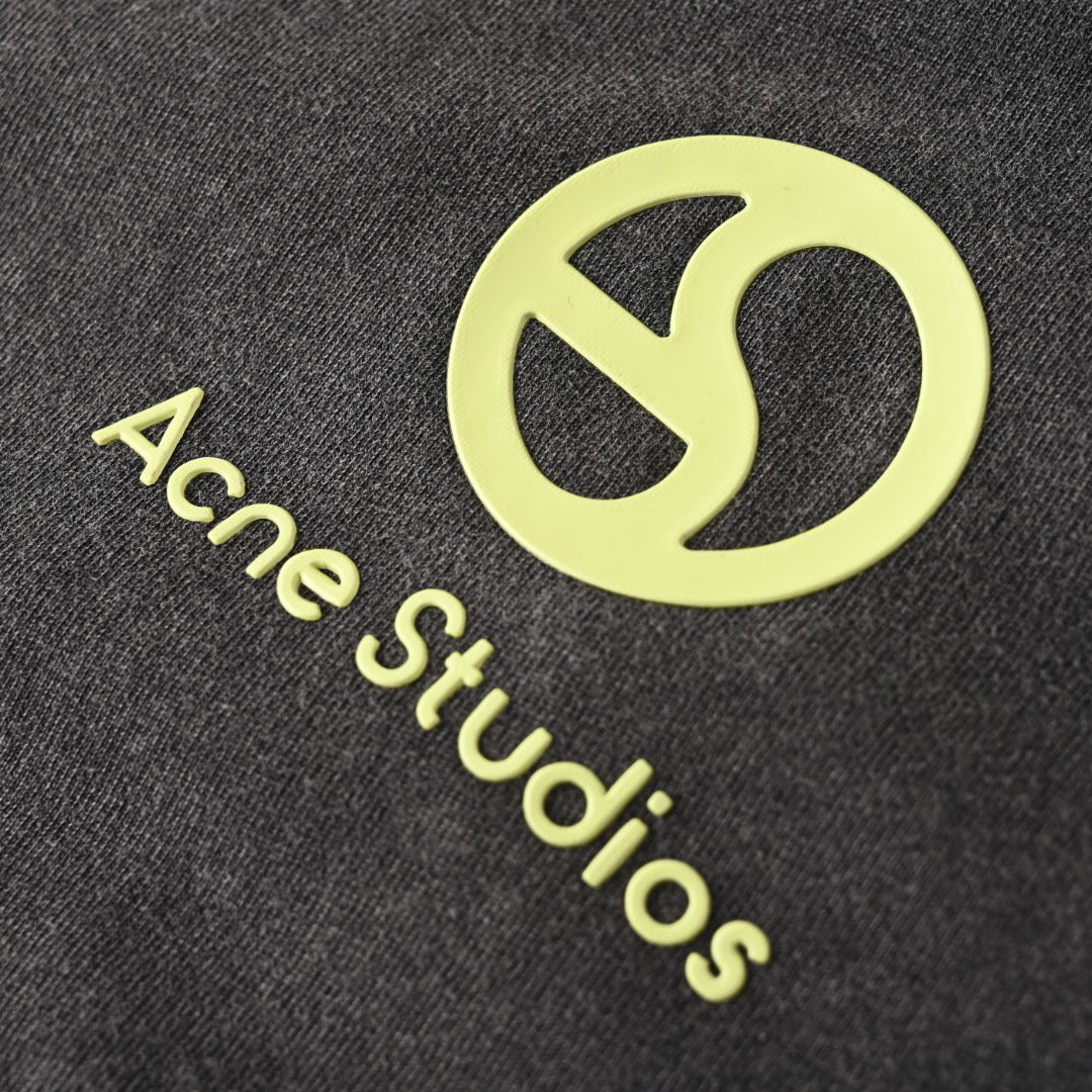 Acne Studios Circular‑Symbol Vintage‑Wash Oversized Crew‑Neck T‑Shirt