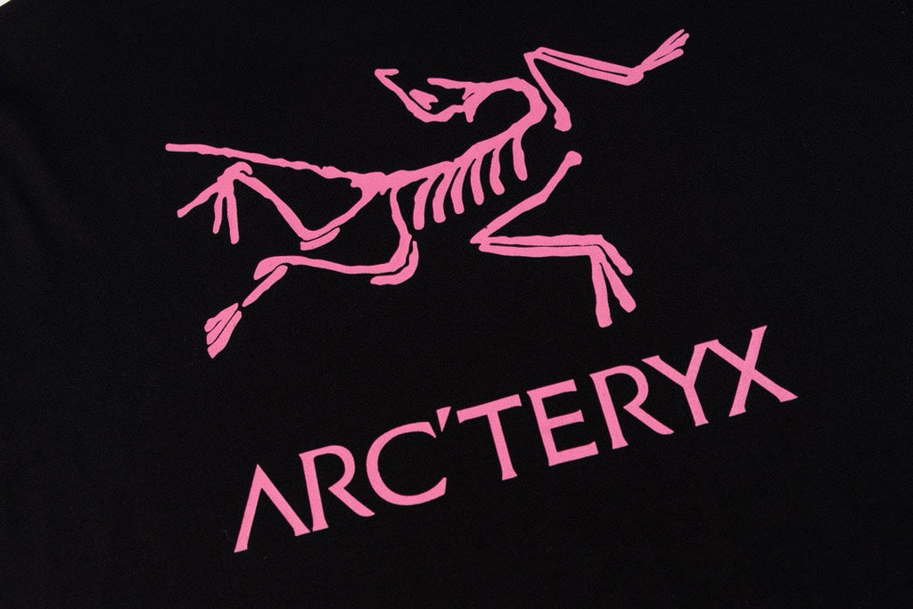 Arc'teryx Pink Fossil Bird Front‑Back Print SS T‑Shirt