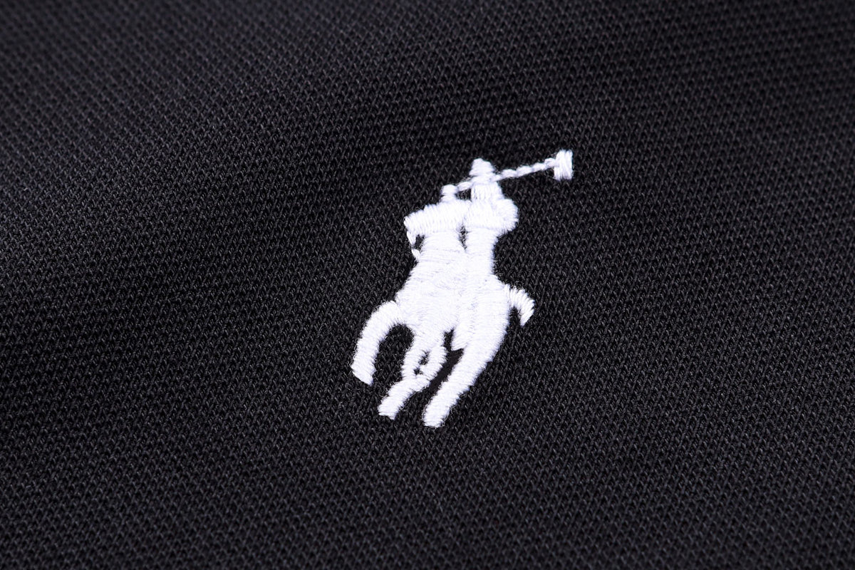 Polo Ralph Lauren Men’s Long‑Sleeve Pique Polo Shirt With White Pony Embroidery