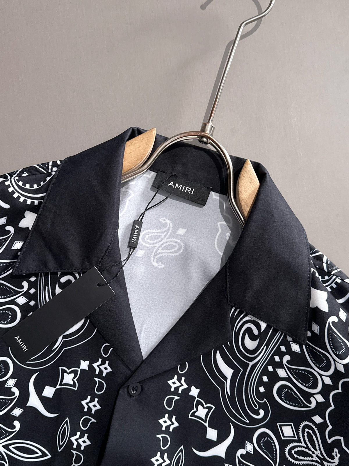 AMIRI Bandana Print Camp Collar Short‑Sleeve Shirt and Shorts Set