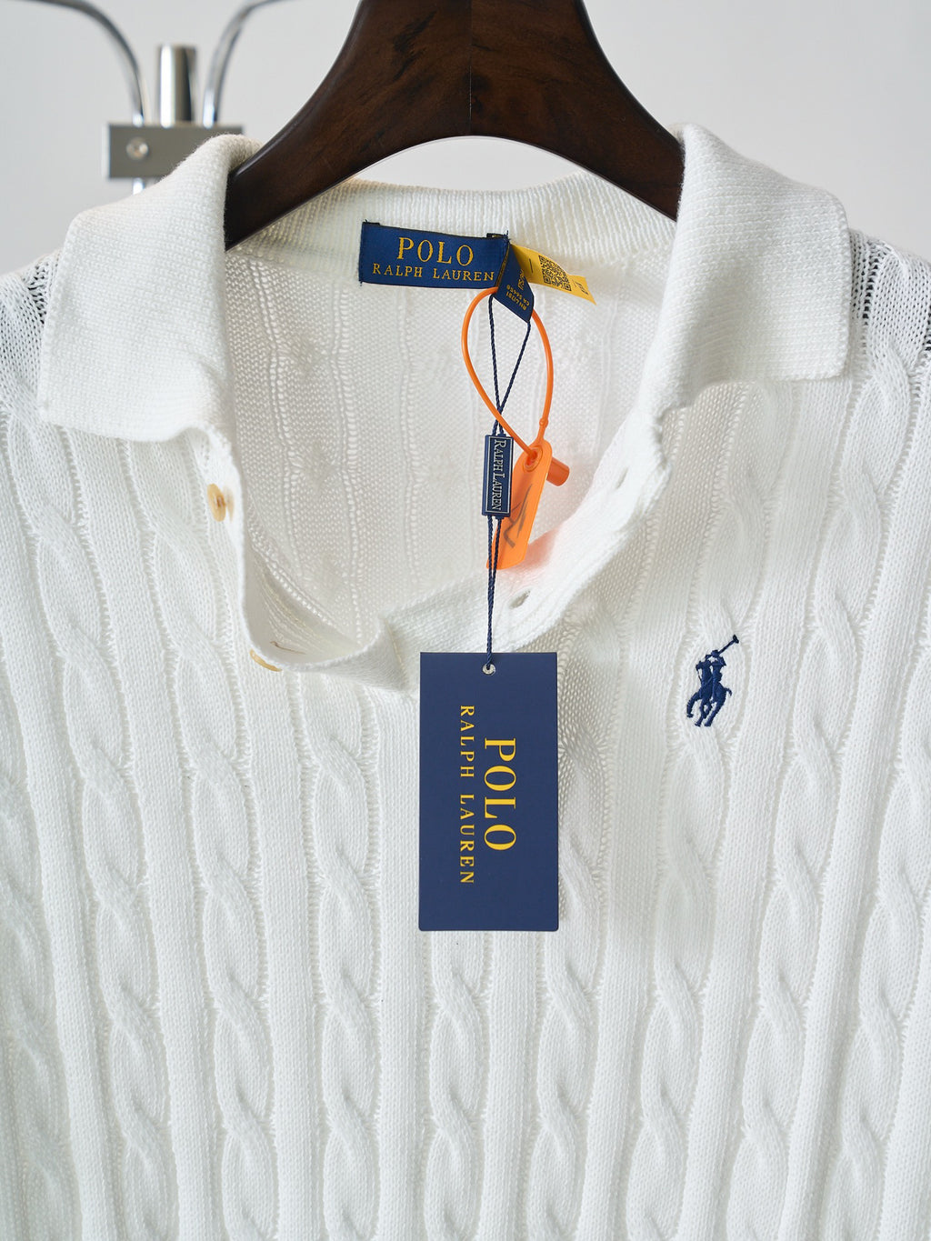 Ralph Lauren Men's Cable‑Knit Short‑Sleeve Polo Shirt