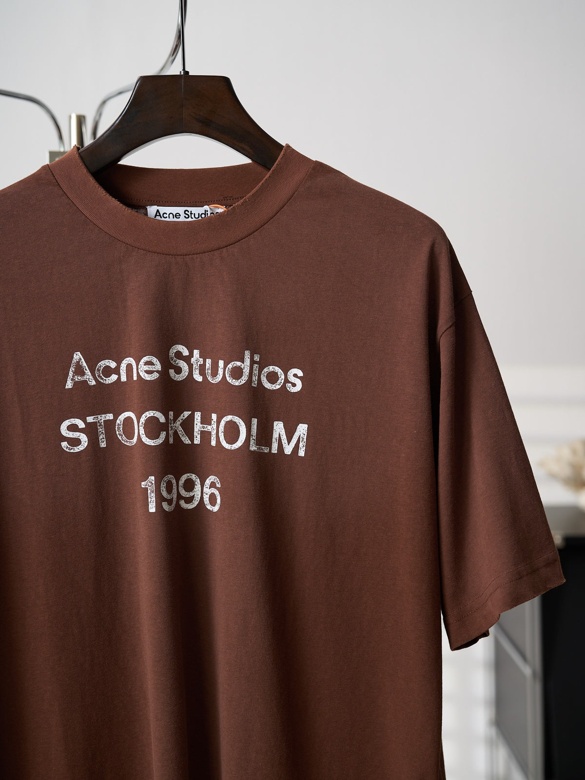 Acne Studios Stockholm 1996 Vintage Print Oversized Short‑Sleeve T‑Shirt