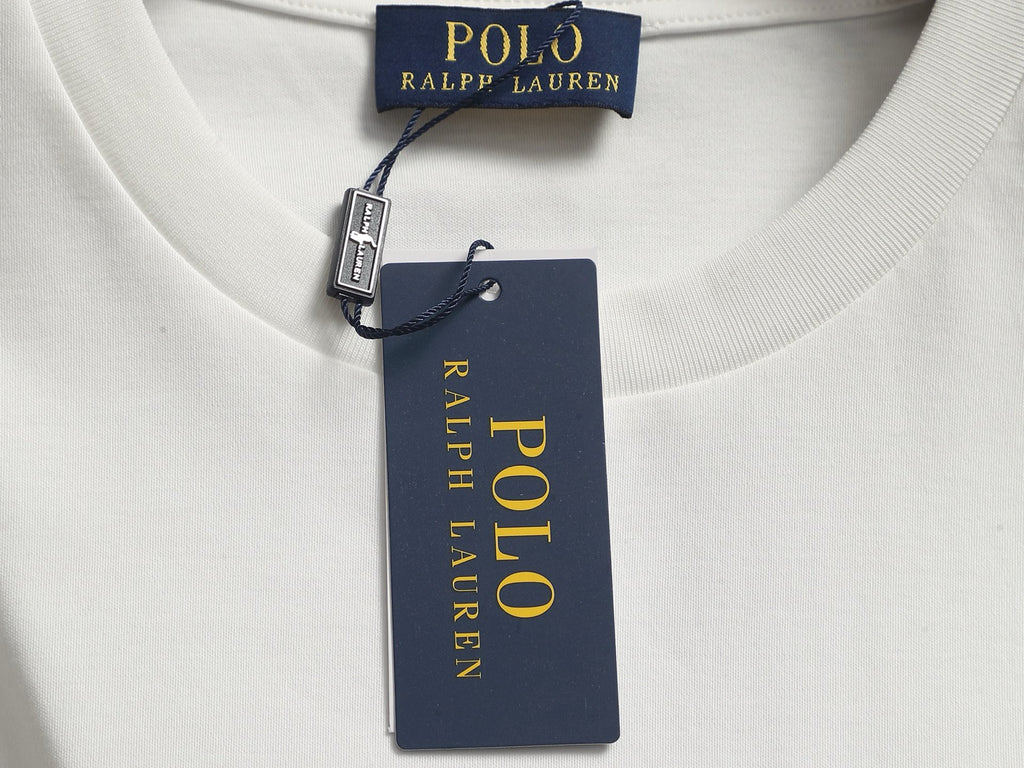 Ralph Lauren Men's Crew‑Neck Short‑Sleeve T‑Shirt With Black Pony Logo