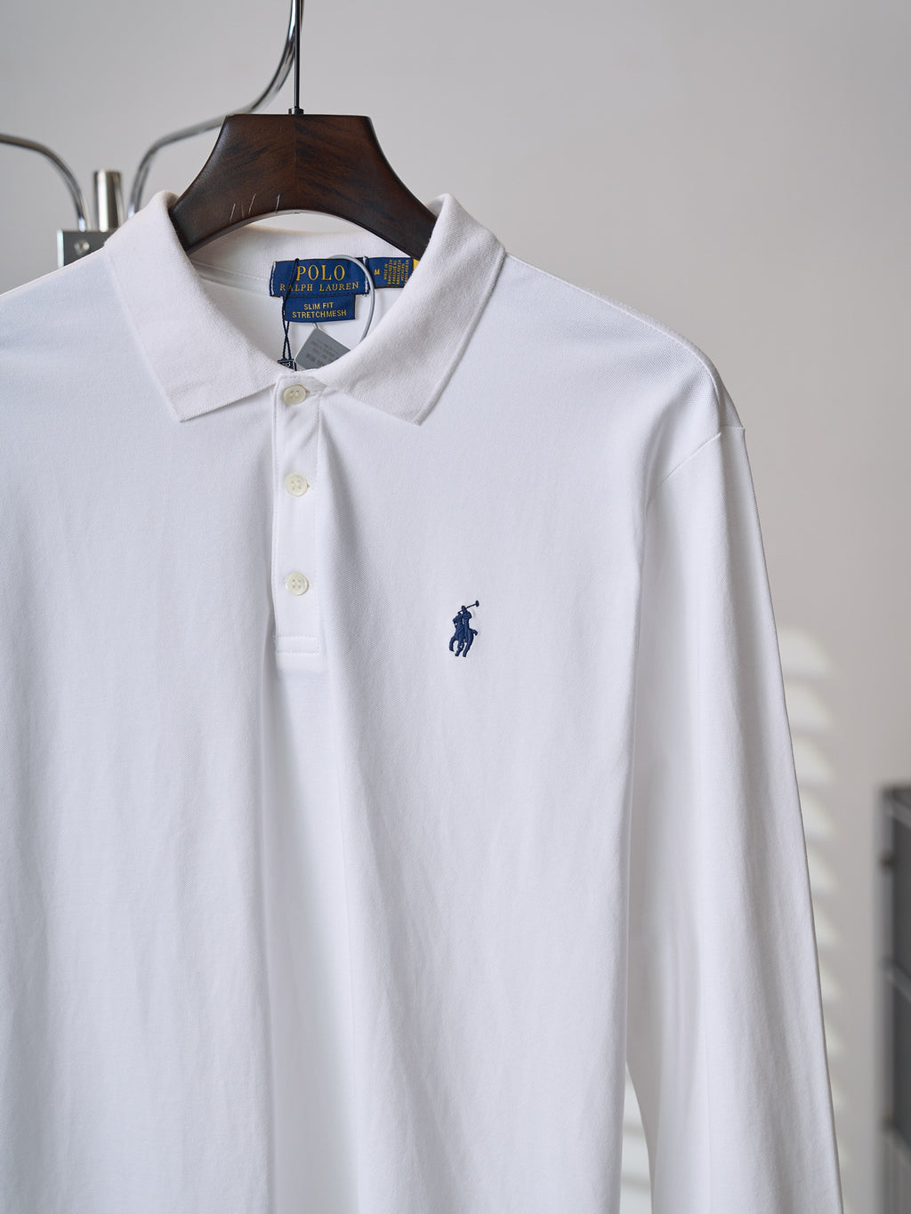 Polo Ralph Lauren Men's Long‑Sleeve Pique Polo Shirt With Small Pony Embroidery