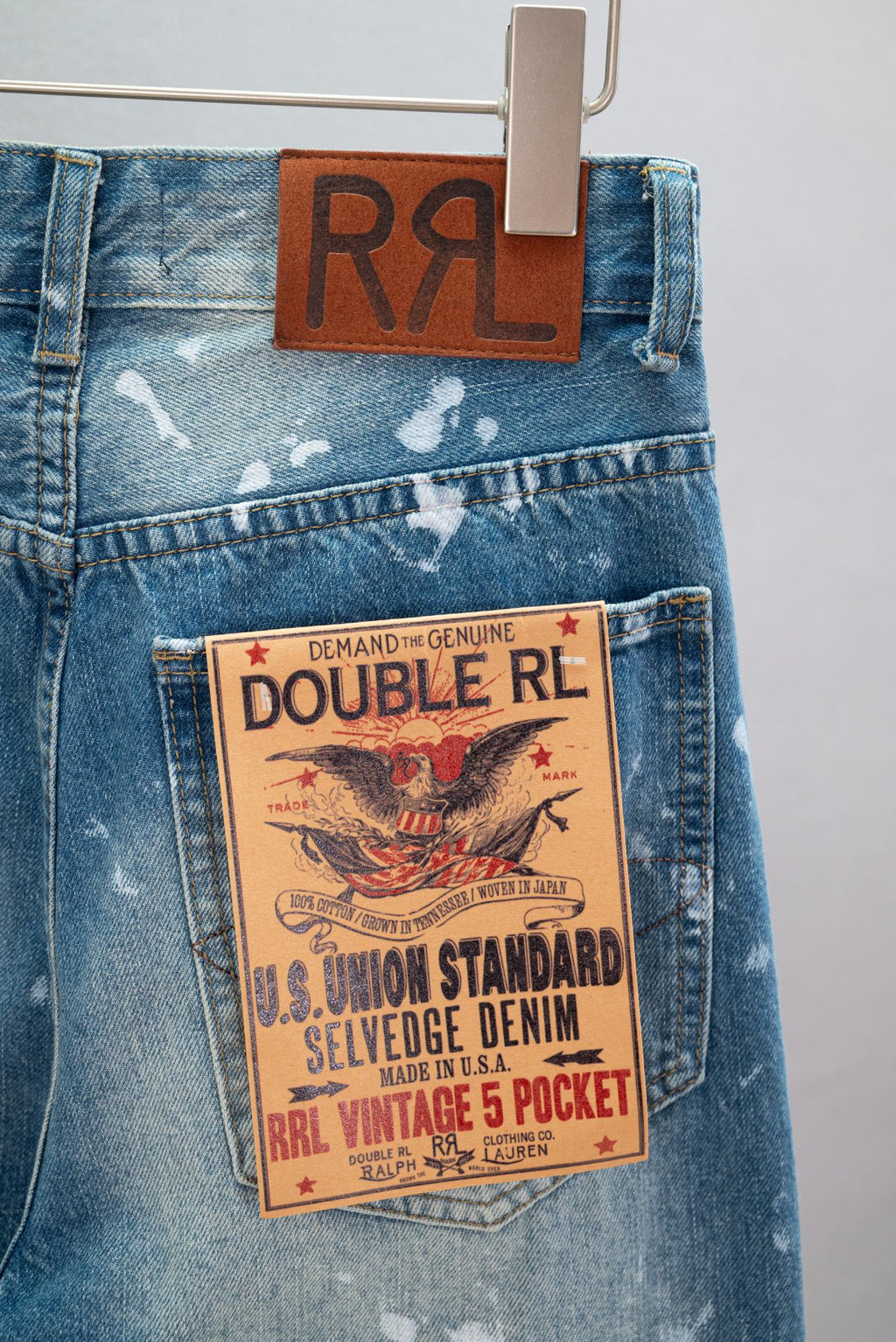 Ralph Lauren Men's Paint‑Splatter Straight‑Leg Denim Jeans