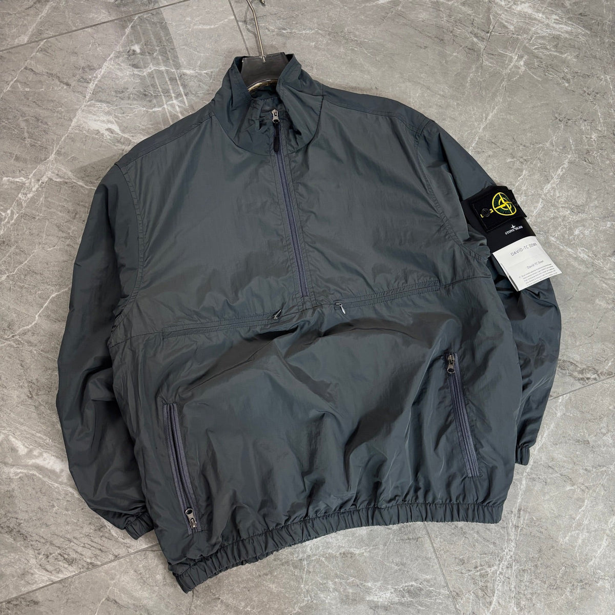 Stone Island Half-Zip Stand Collar Lightweight Technical Jacket