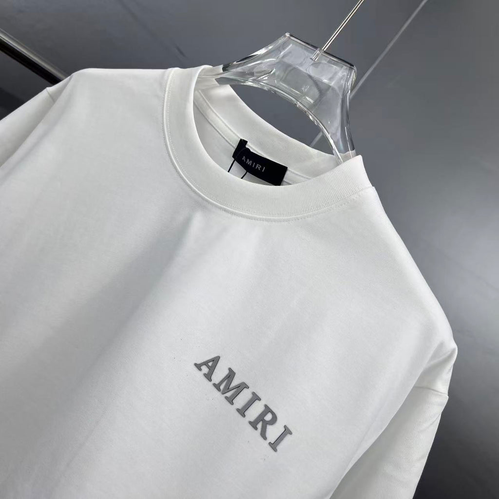 AMIRI Splatter Logo Graphic Crew-Neck Short-Sleeve T-Shirt