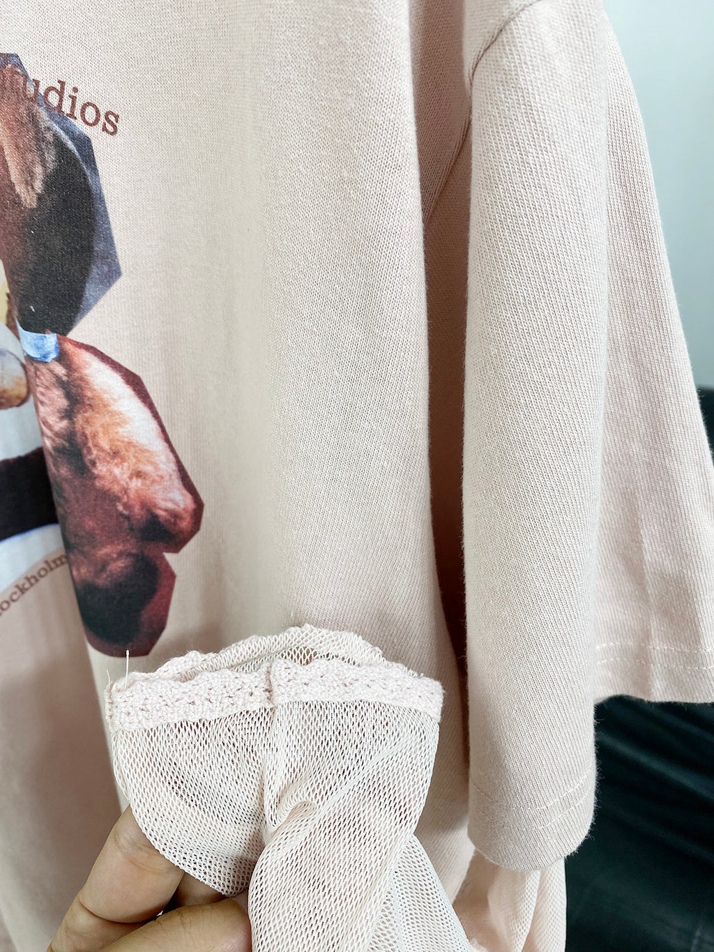 Acne Studios Short‑Sleeve Teddy Bear Graphic Print T‑Shirt