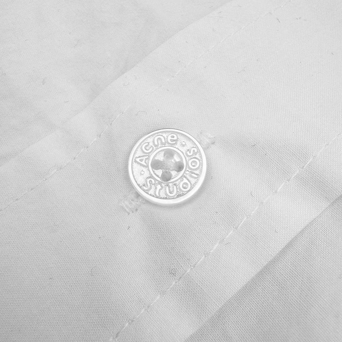 Acne Studios Oversized Long‑Sleeve Button‑Front Cotton Shirt