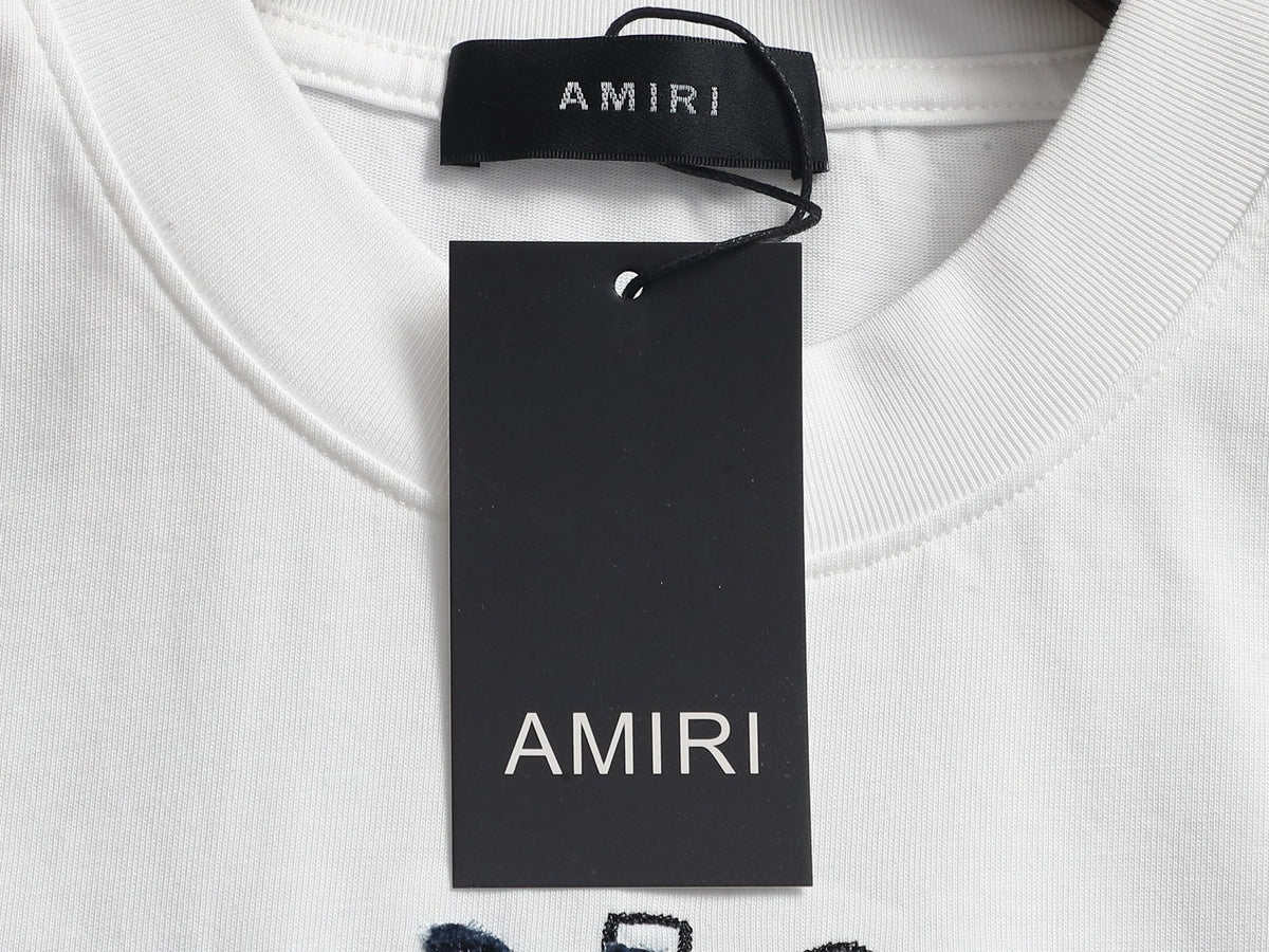 AMIRI MA Heart Motif Crew Neck Short‑Sleeve T‑Shirt