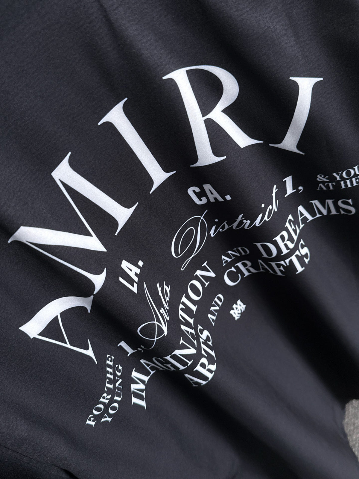 AMIRI Arts District Arch Logo Camp Collar Shirt and Shorts Set