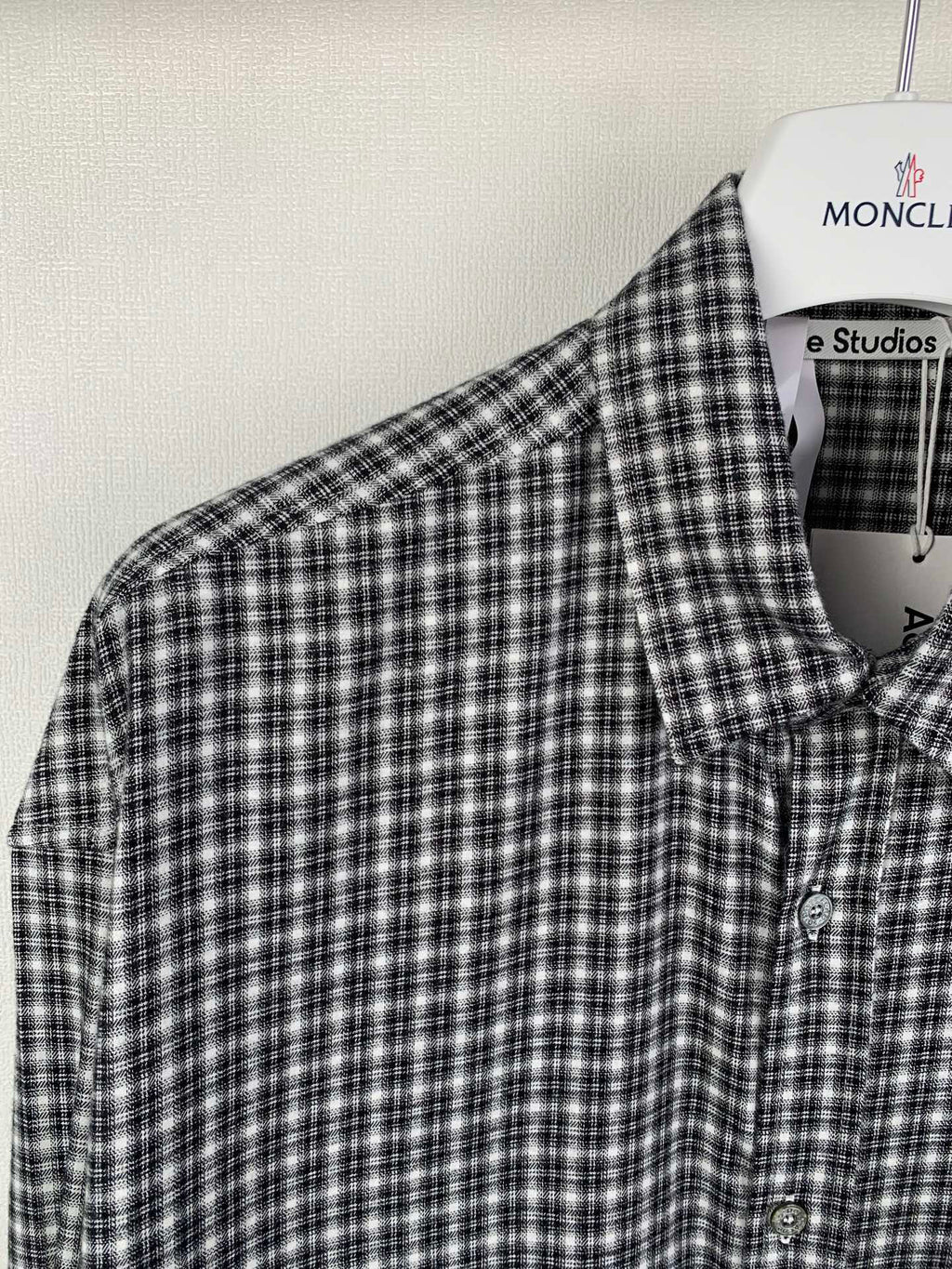 Acne Studios Oversized Long‑Sleeve Check Button‑Up Shirt