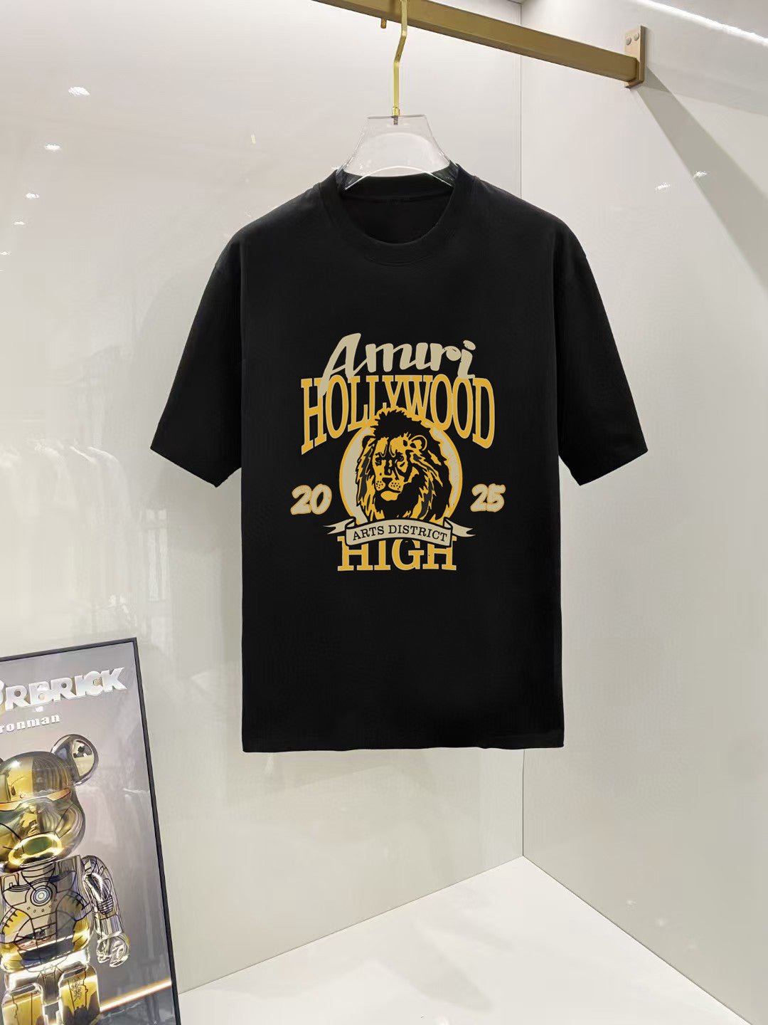 AMIRI Hollywood High Lion Graphic Crew Neck Short‑Sleeve T‑Shirt