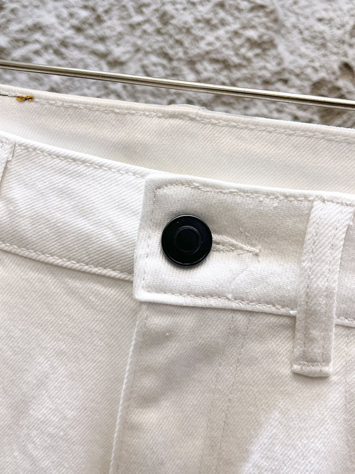 Ralph Lauren Men's White Wide‑Leg Denim Pants