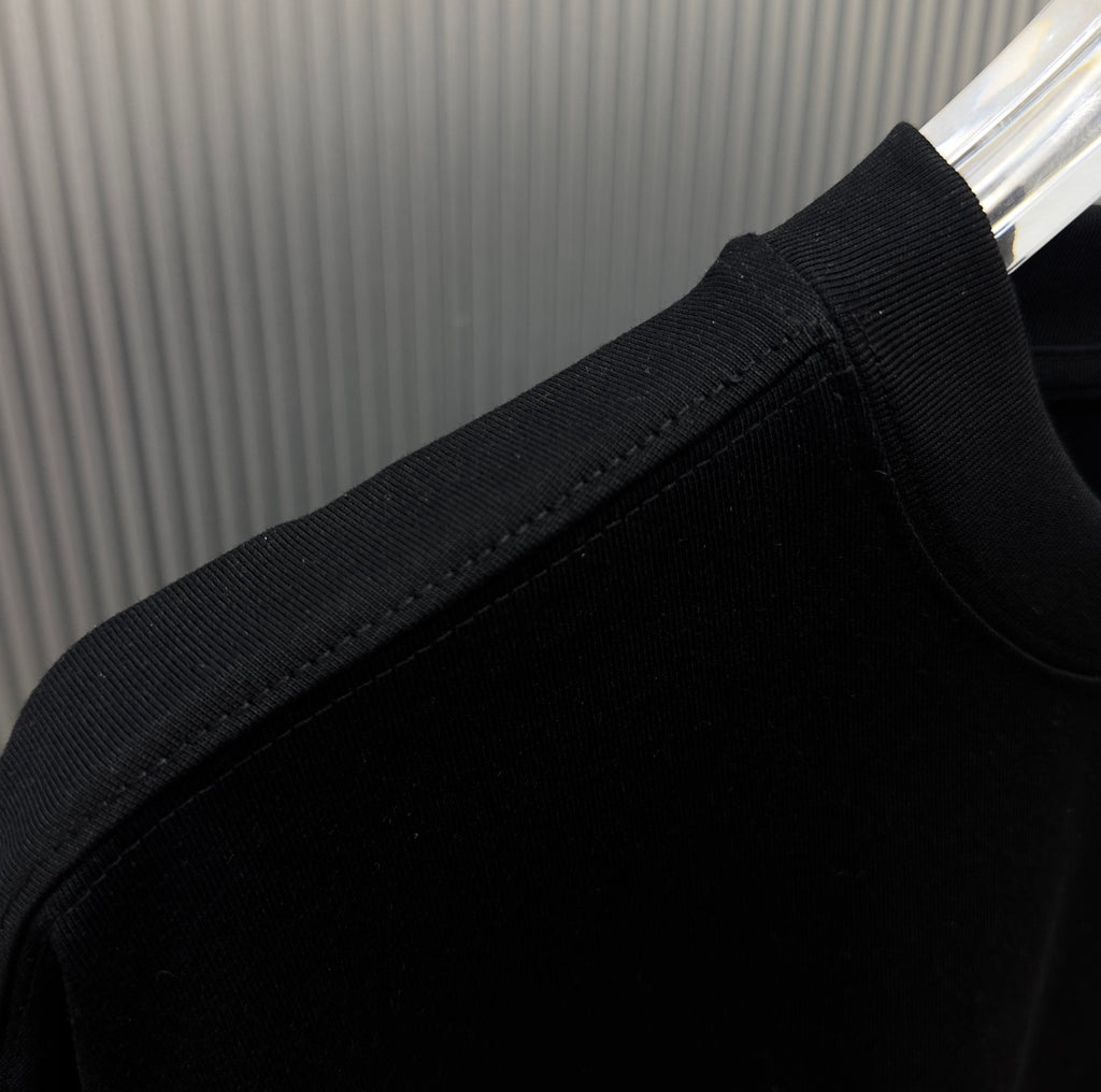 Men's Crew‑Neck Short‑Sleeve T‑Shirt with Red Pony Embroidery
