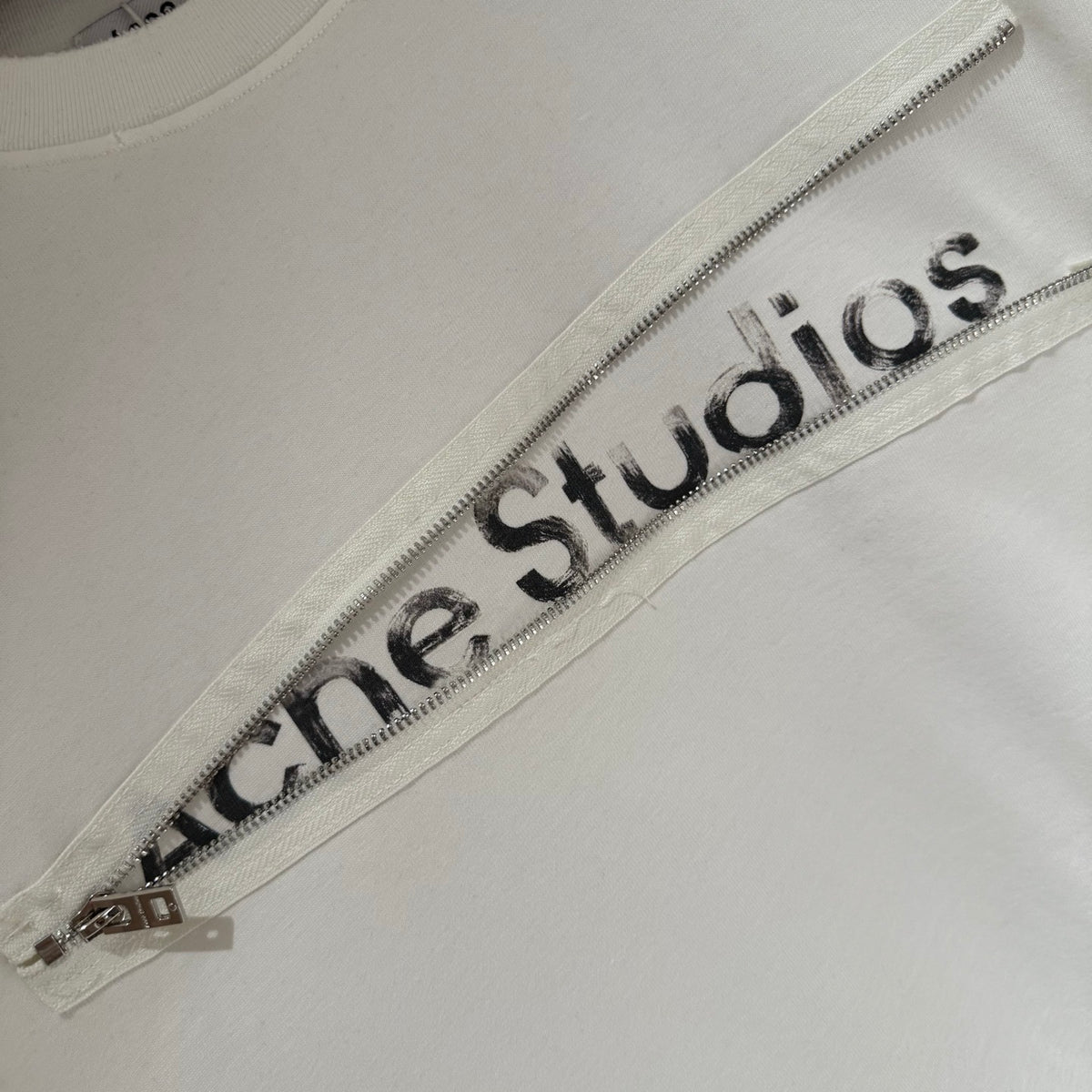 Acne Studios Zipper‑Detail Short‑Sleeve T‑Shirt