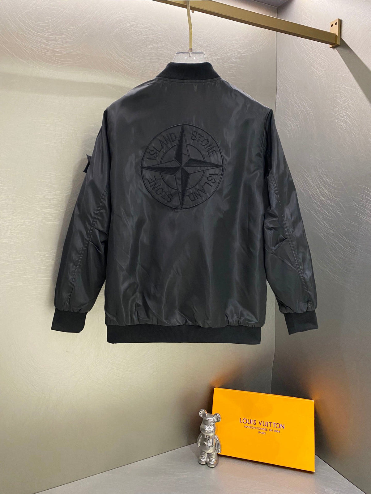 Stone Island High-Gloss Nylon Compass Badge Bomber Jacket - 3 Colors
