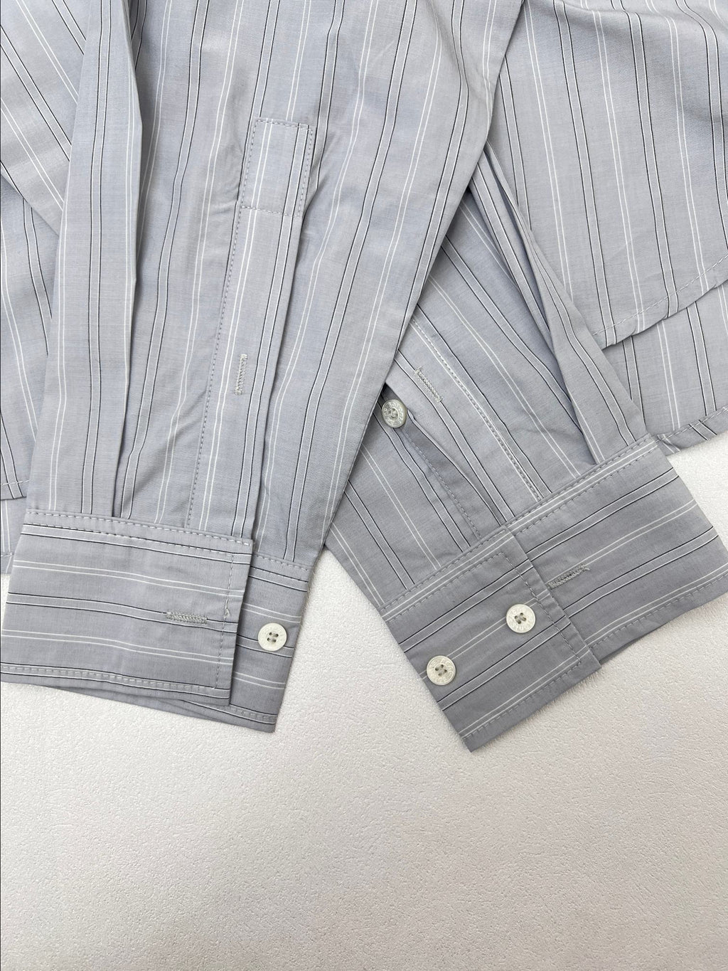 Acne Studios Vertical Stripe Oversized Long‑Sleeve Shirt
