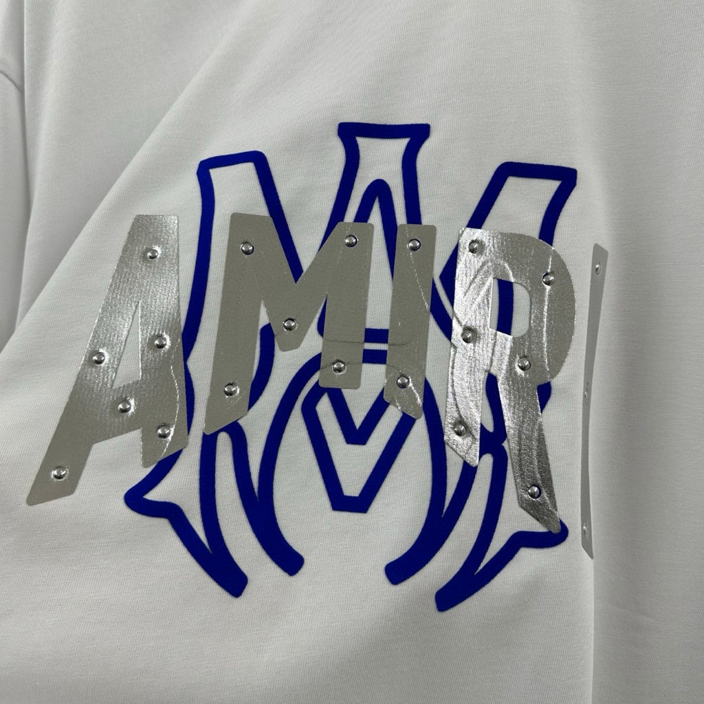 AMIRI Embellished Layered Logo Crew-Neck Short-Sleeve T-Shirt