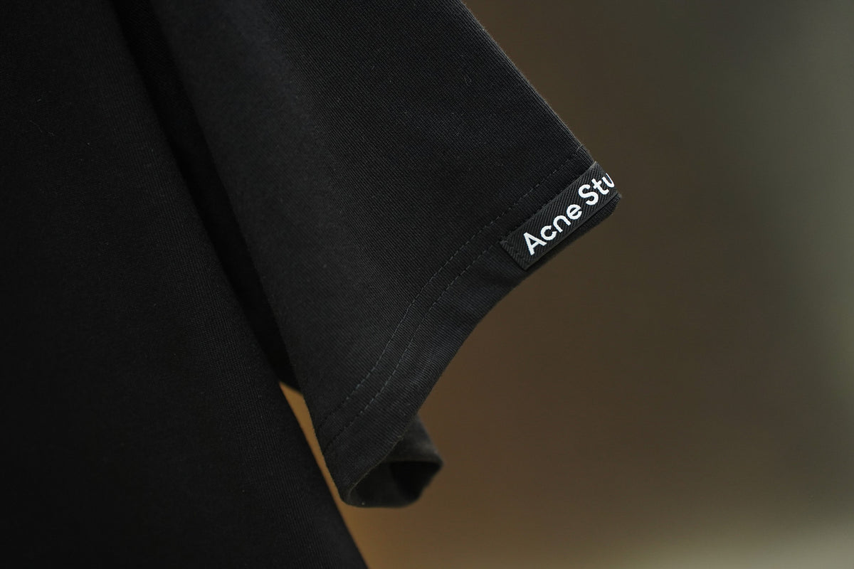 Acne Studios Cuff Logo Crew‑Neck Short‑Sleeve T‑Shirt