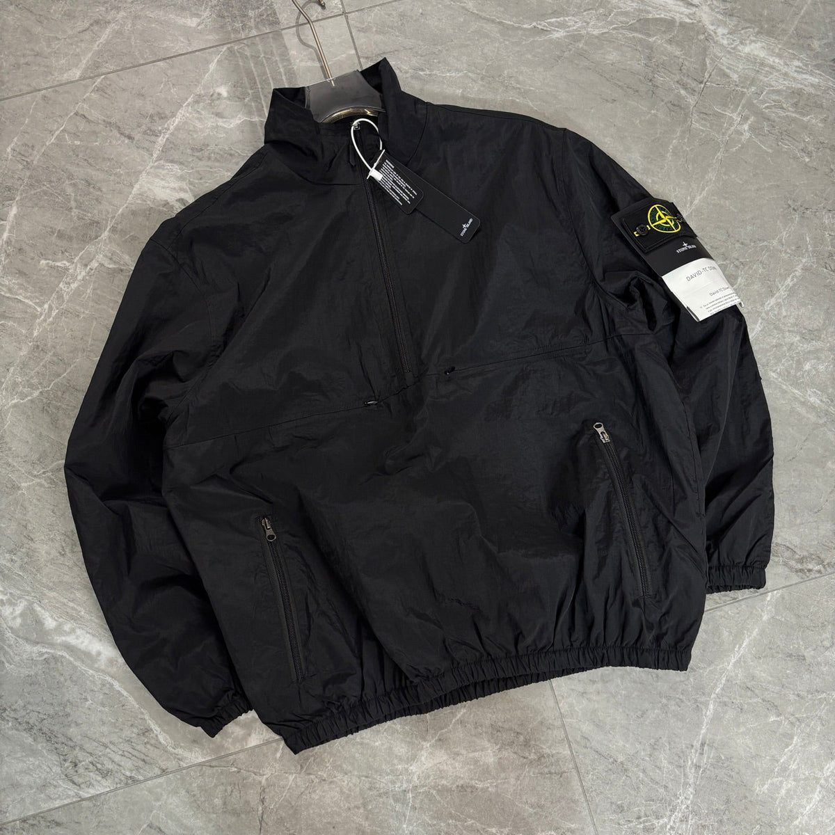 Stone Island Half-Zip Stand Collar Lightweight Technical Jacket