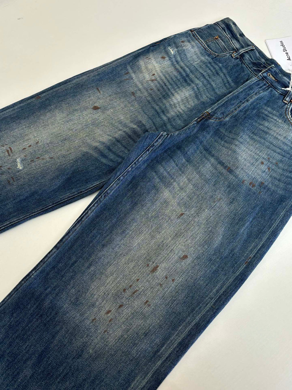 Acne Studios Paint‑Splatter Vintage Wide‑Leg Jeans