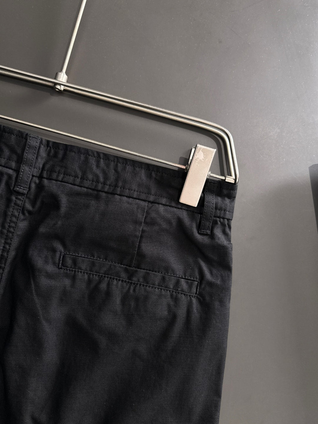 Men's Black Wide‑Leg Cargo Pants, Multi Pockets Rider Embroidery Casual Trousers
