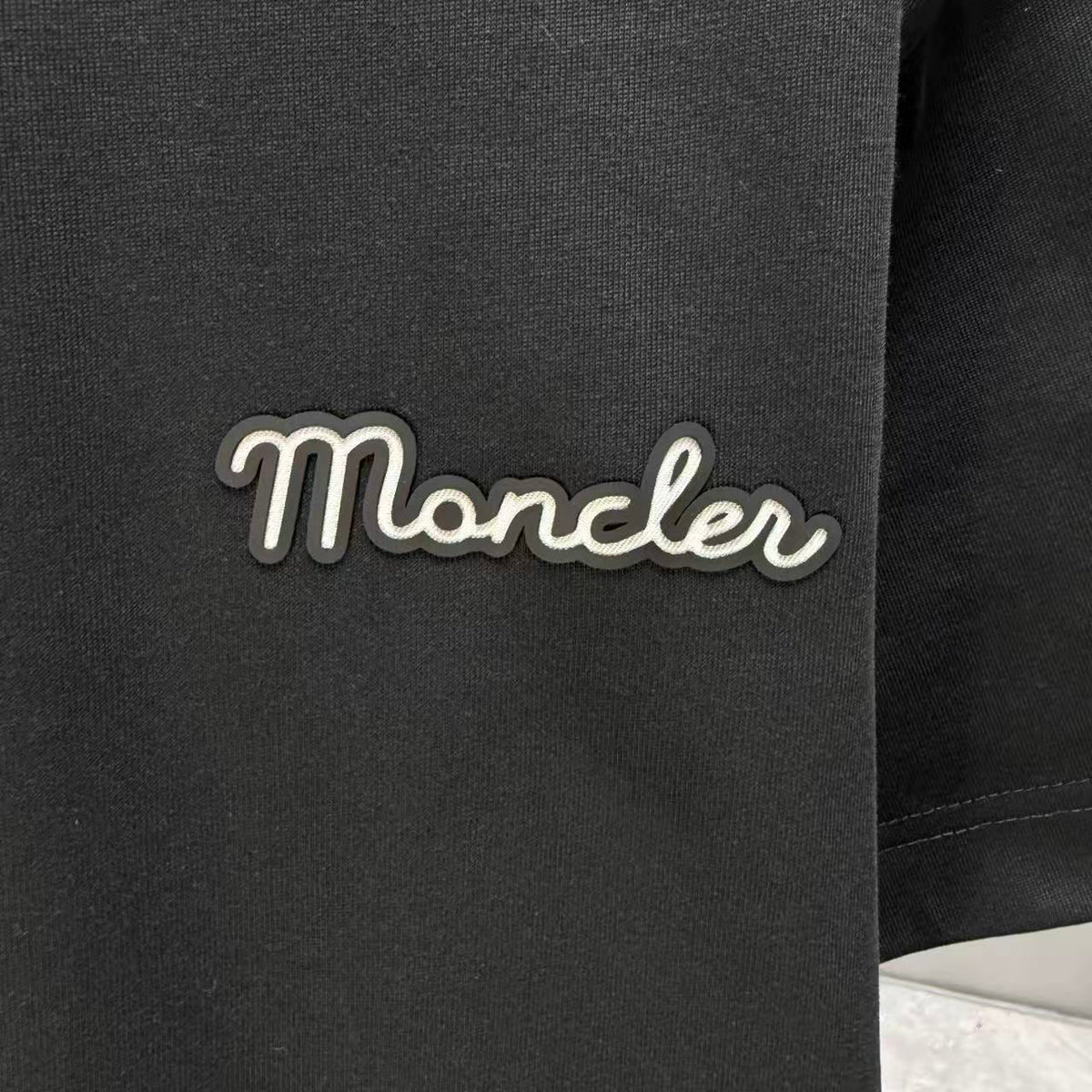 Moncler Script Logo T-Shirt Black