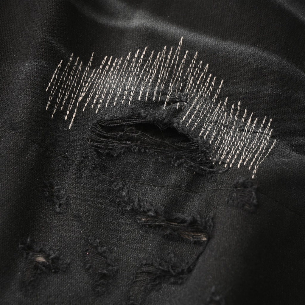 Acne Studios Patch‑Repair Distressed Wide‑Leg Jeans