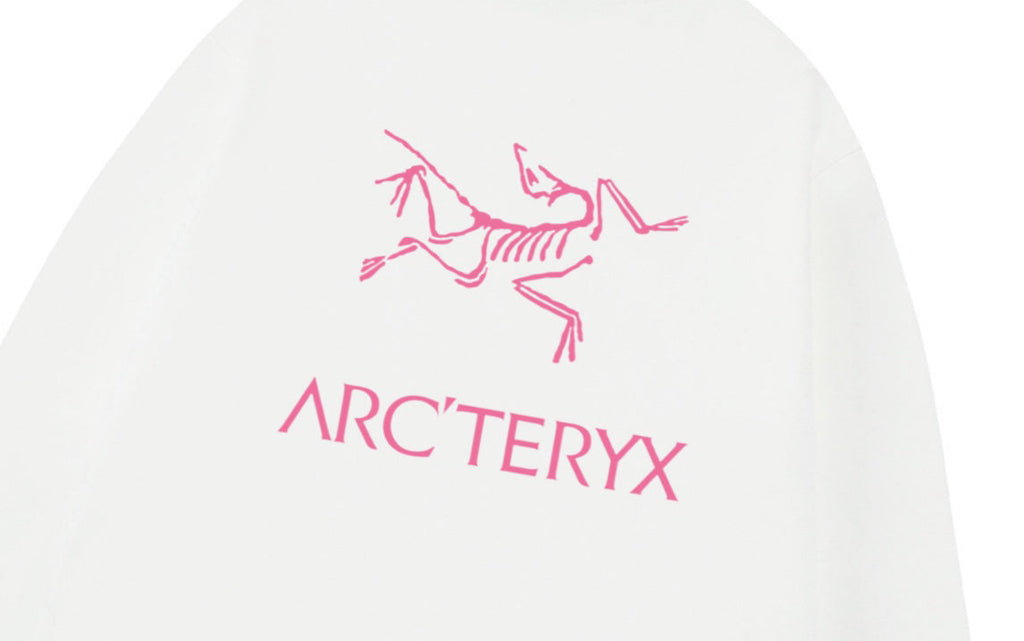 Arc'teryx Pink Logo Print Oversized Fleece-Lined Hoodie