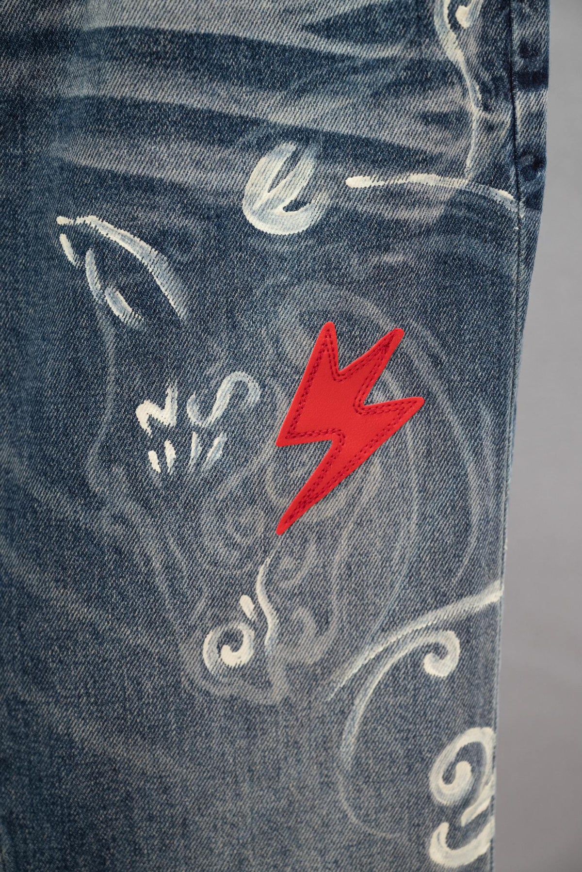 Acne Studios Lightning Embellished Flare Denim Jeans