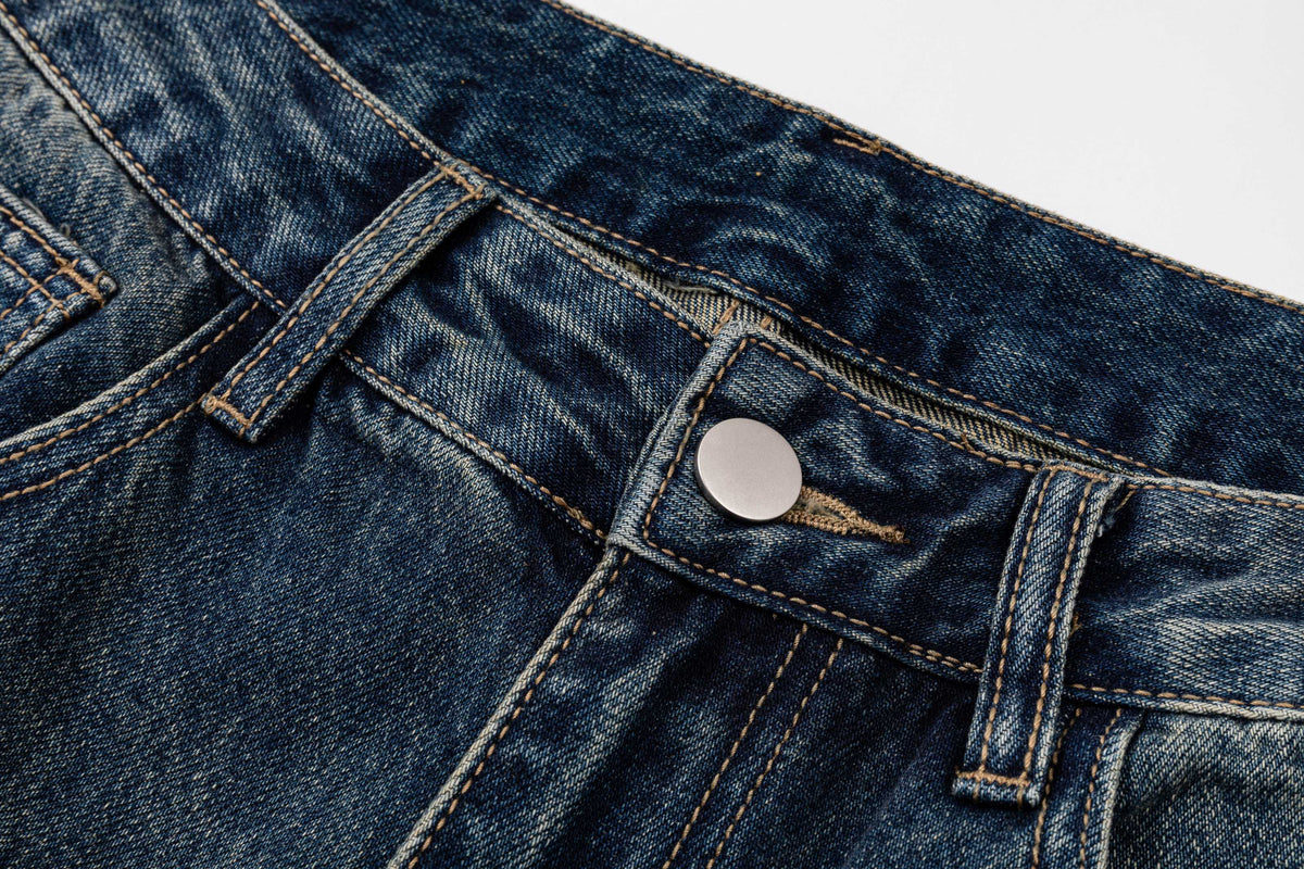 AMIRI Bone MA Logo Vintage Wash Baggy Denim Jeans