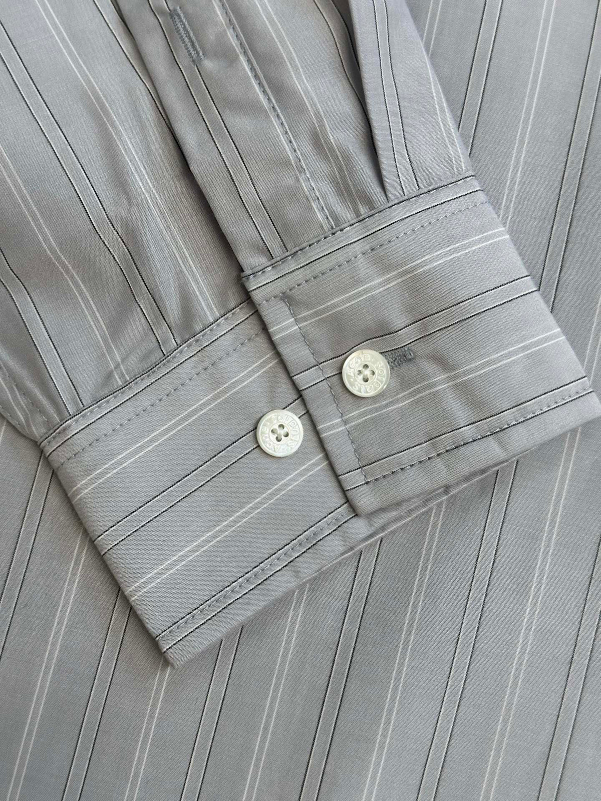 Acne Studios Oversized Long‑Sleeve Vertical Stripe Button‑Up Shirt