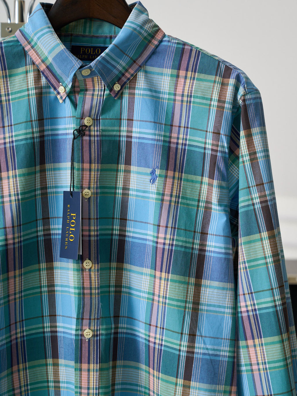 Ralph Lauren Men's Long‑Sleeve Plaid Button‑Down Shirt