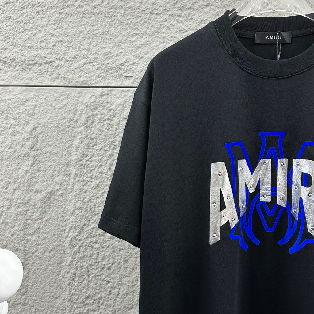 AMIRI Embellished Layered Logo Crew-Neck Short-Sleeve T-Shirt