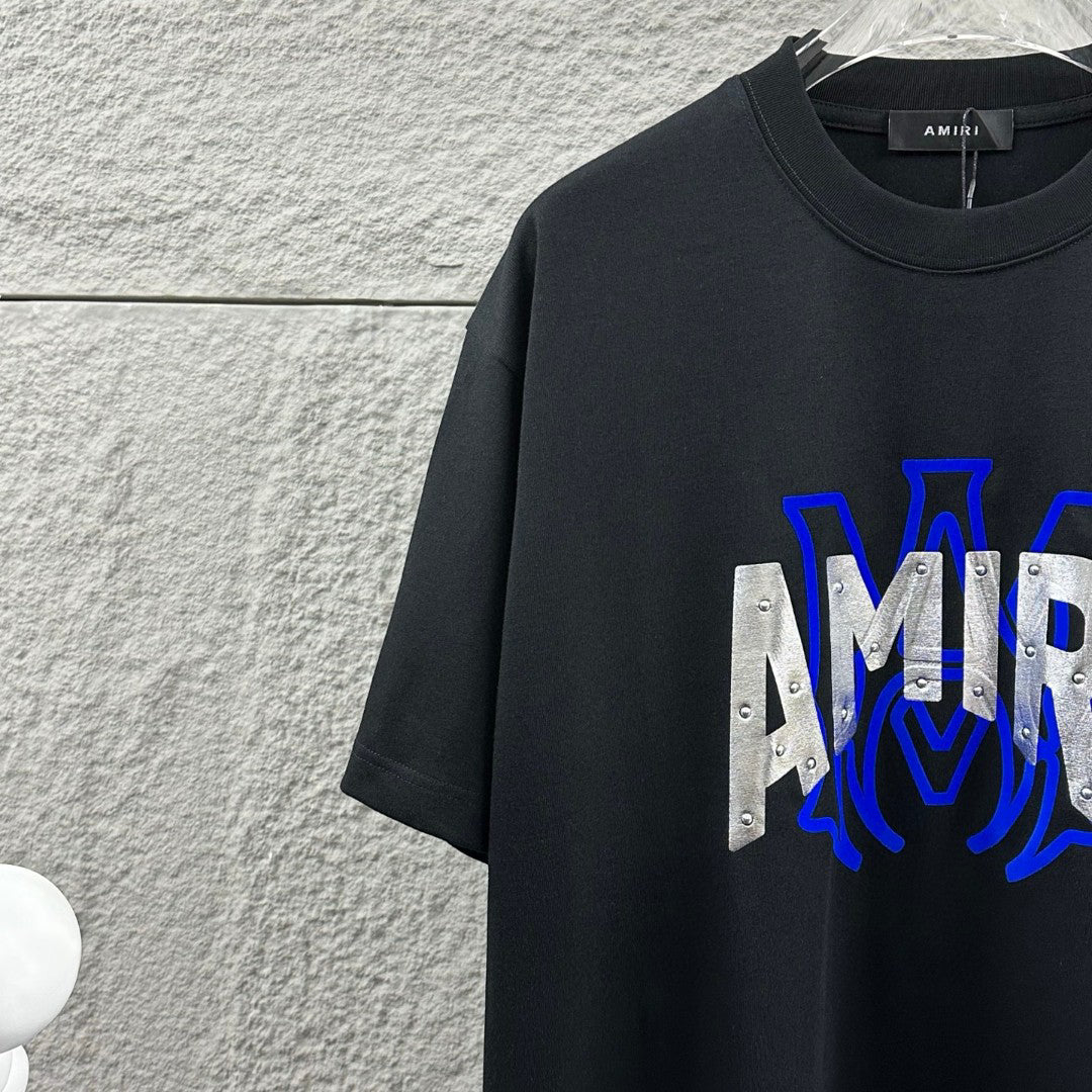 AMIRI Embellished Layered Logo Crew-Neck Short-Sleeve T-Shirt