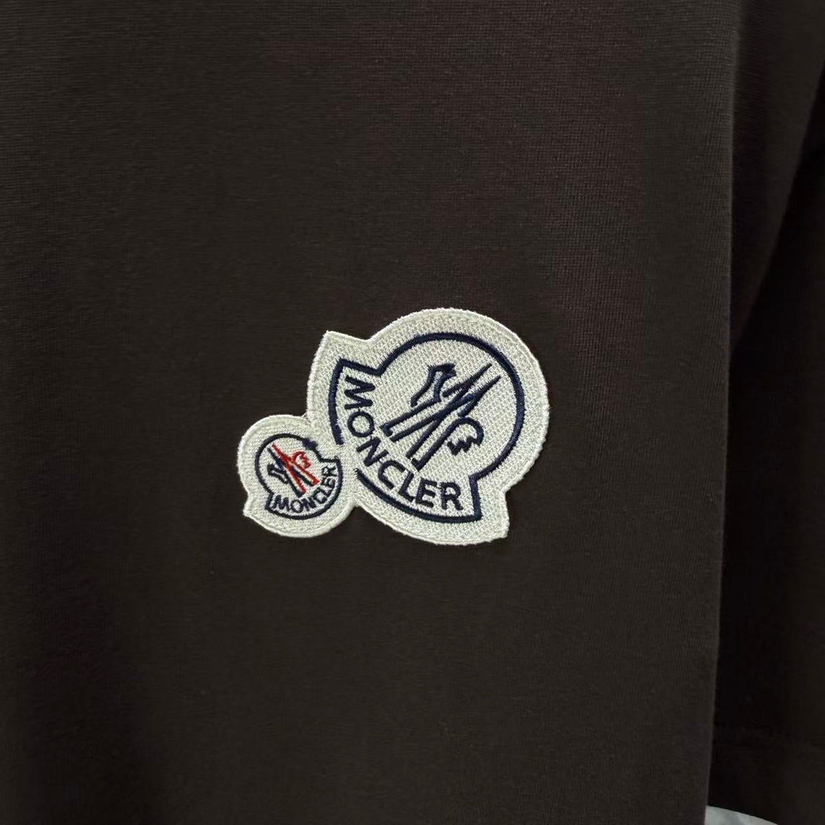 Moncler Double Badge T-Shirt Dark Brown