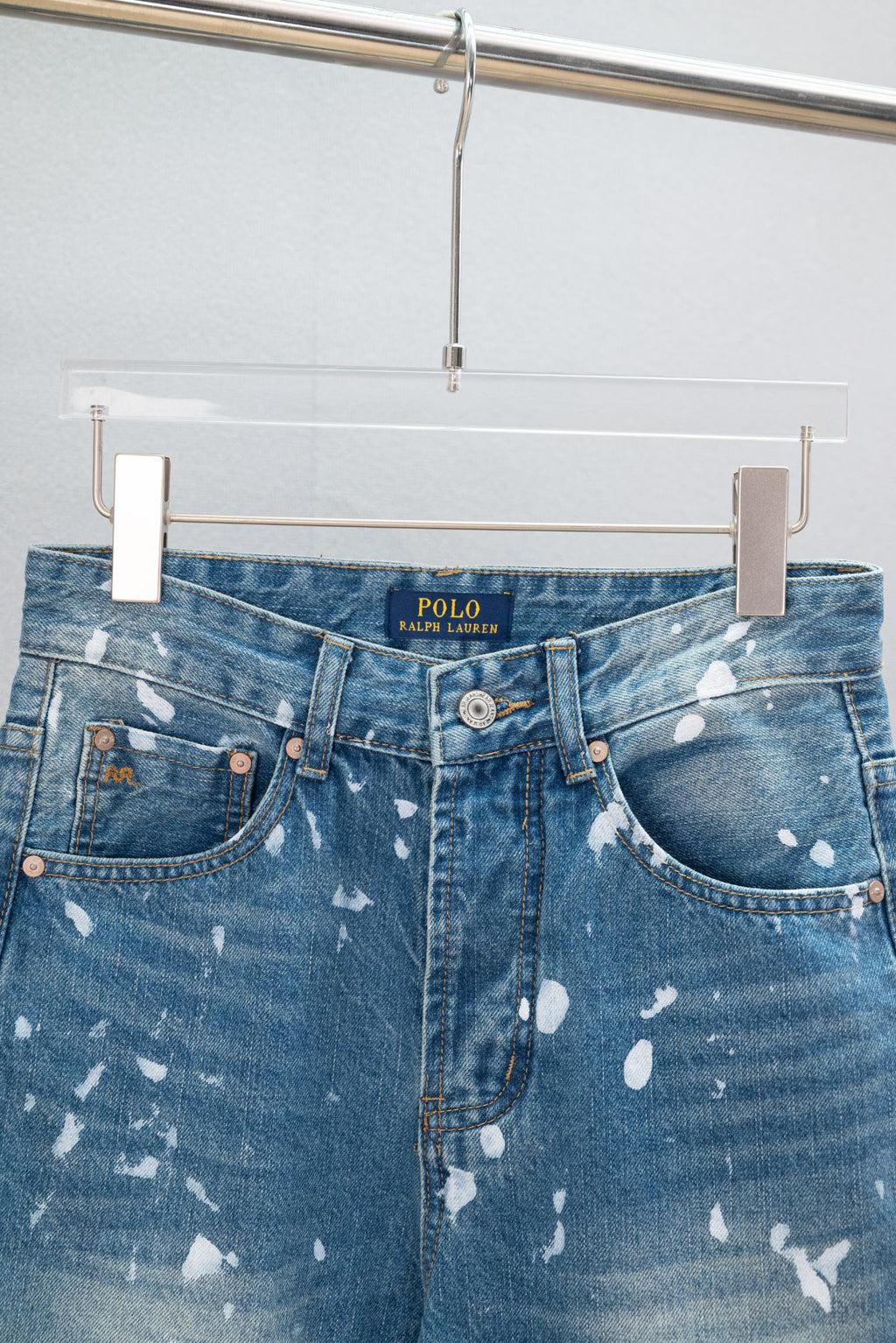 Ralph Lauren Men's Paint‑Splatter Straight‑Leg Denim Jeans
