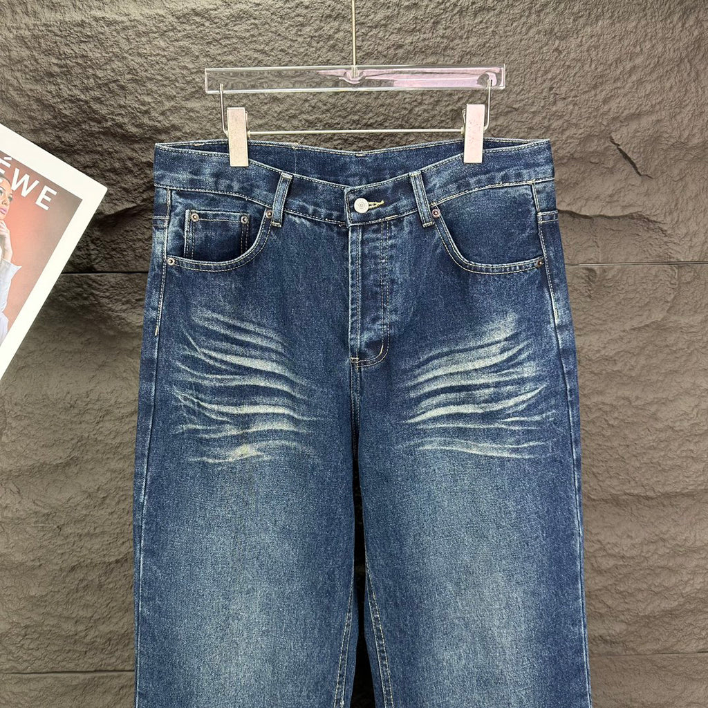 Acne Studios Vintage Whiskering Wide‑Leg Jeans