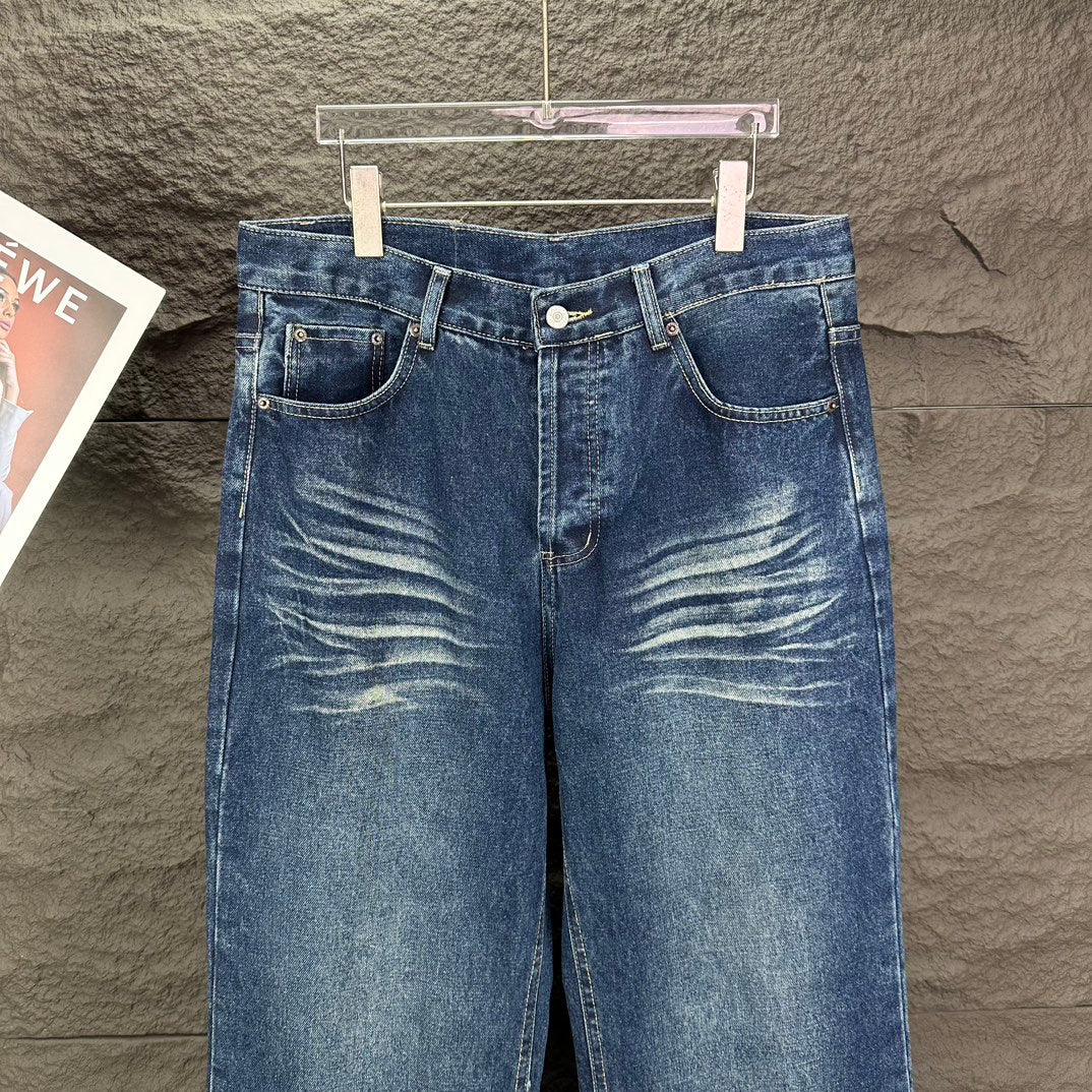 Acne Studios Vintage Whiskering Wide‑Leg Jeans