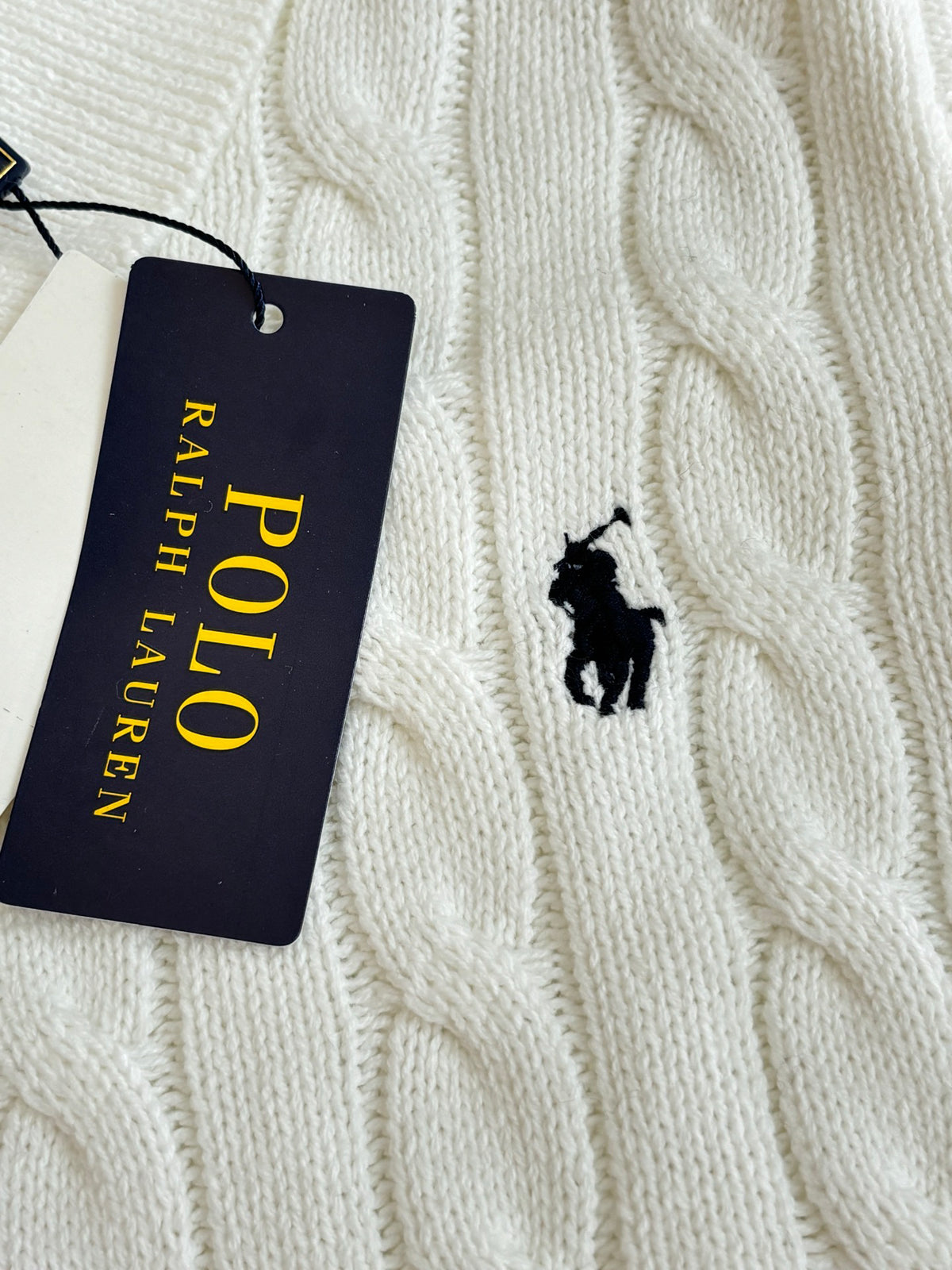 Ralph Lauren Men's Cable‑Knit Short‑Sleeve Polo Shirt With Black Pony Logo
