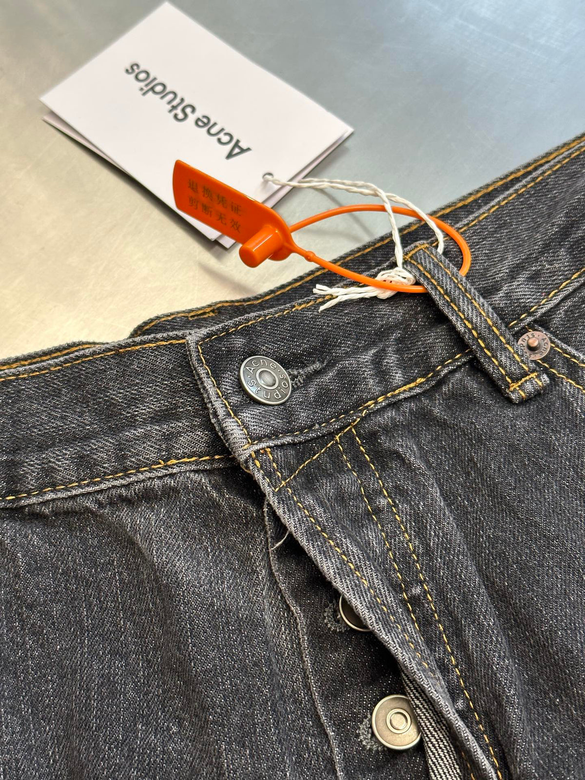 Acne Studios Paint‑Splash Vintage Washed Baggy Wide‑Leg Jeans