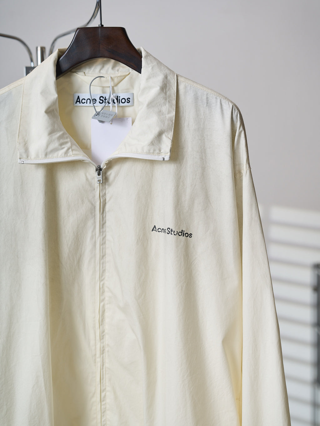 Acne Studios Unisex Zip‑Up Stand‑Collared Windbreaker Jacket