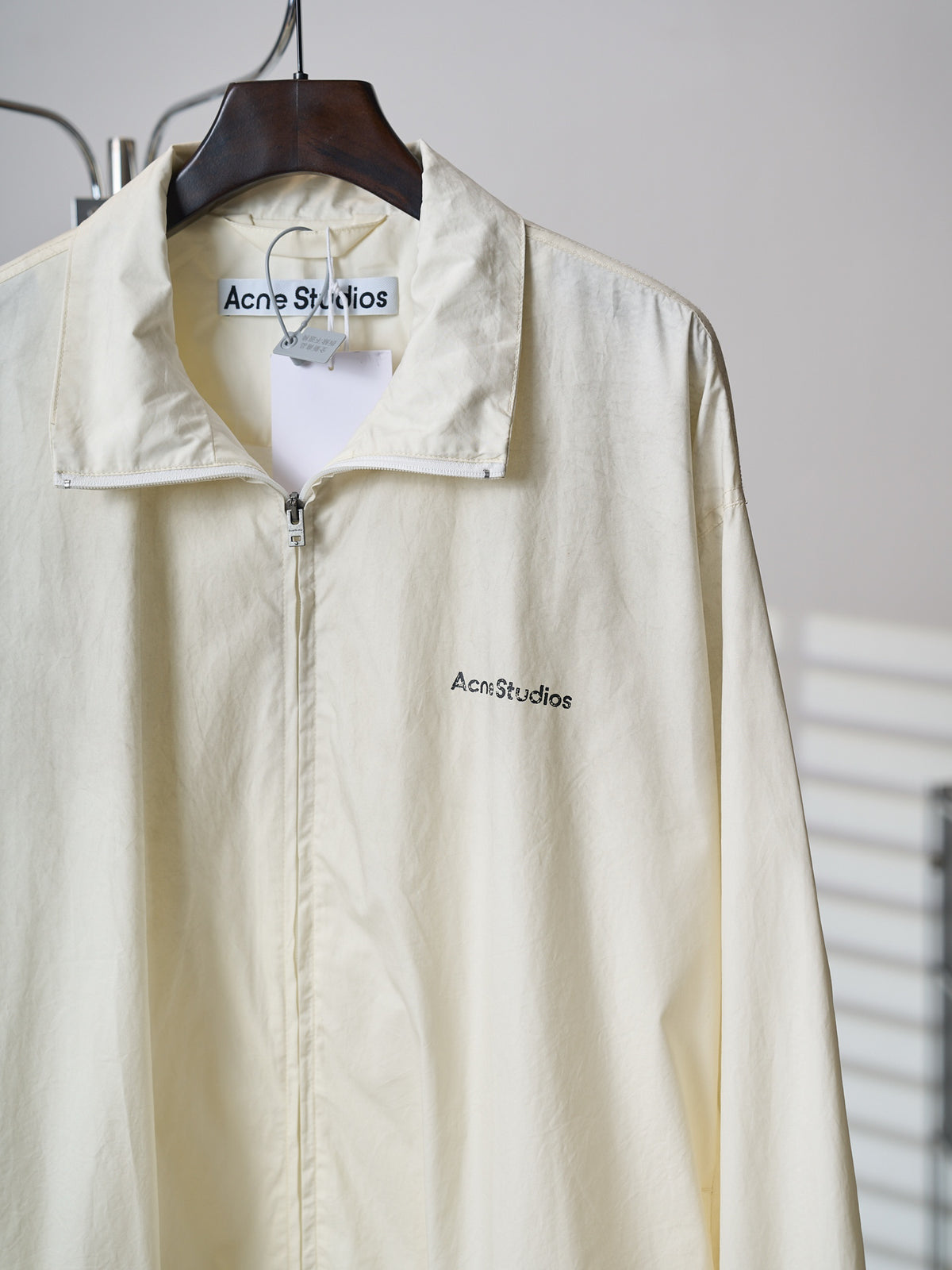 Acne Studios Unisex Zip‑Up Stand‑Collared Windbreaker Jacket