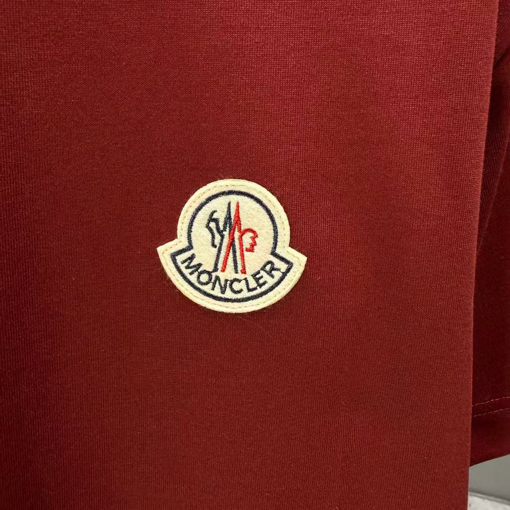 Moncler Classic Badge T-Shirt Deep Red
