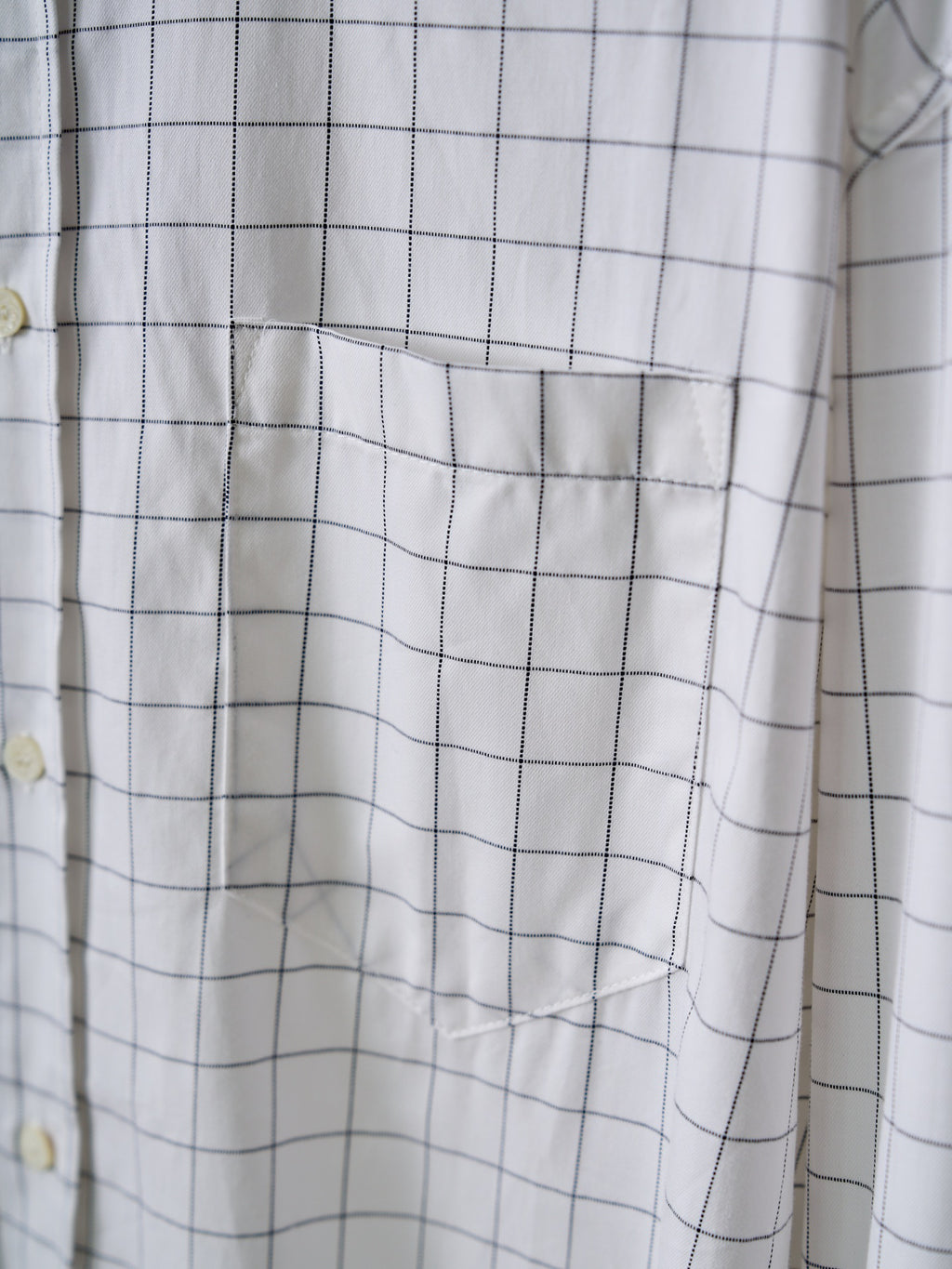 Acne Studios Grid‑Print Oversized Long‑Sleeve Shirt