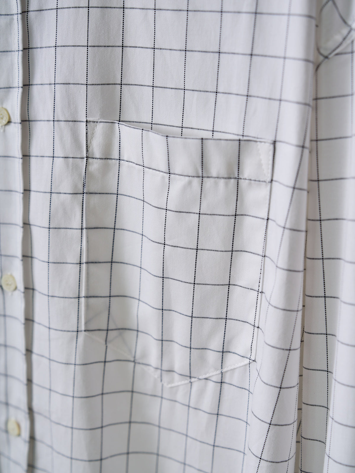 Acne Studios Grid‑Print Oversized Long‑Sleeve Shirt