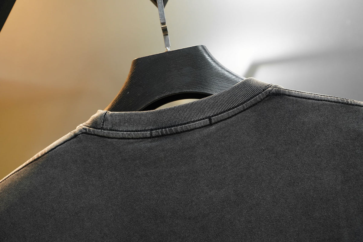 Acne Studios Washed Effect Front Logo Crew‑Neck Short‑Sleeve T‑Shirt