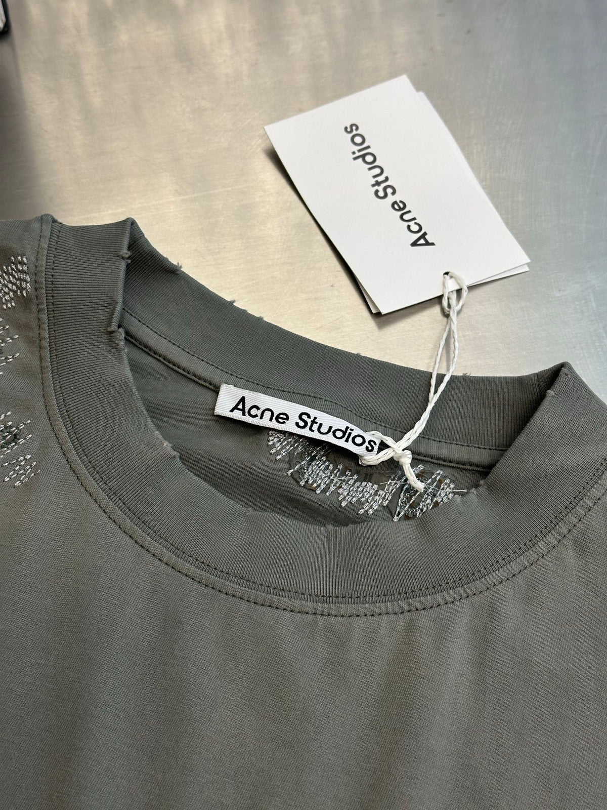 Acne Studios Distressed Oversized Short‑Sleeve T‑Shirt
