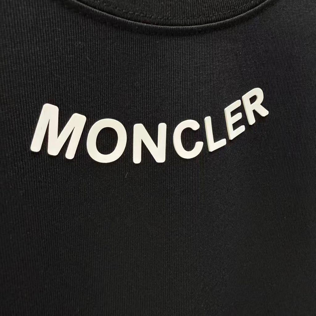Moncler Lettering Logo T-Shirt Black